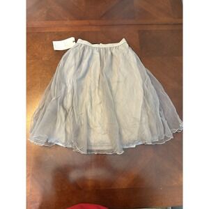 Gray Tulle Midi‎ Skirt XS Ethereal Romantic Balletcore Mesh Layered Skirt